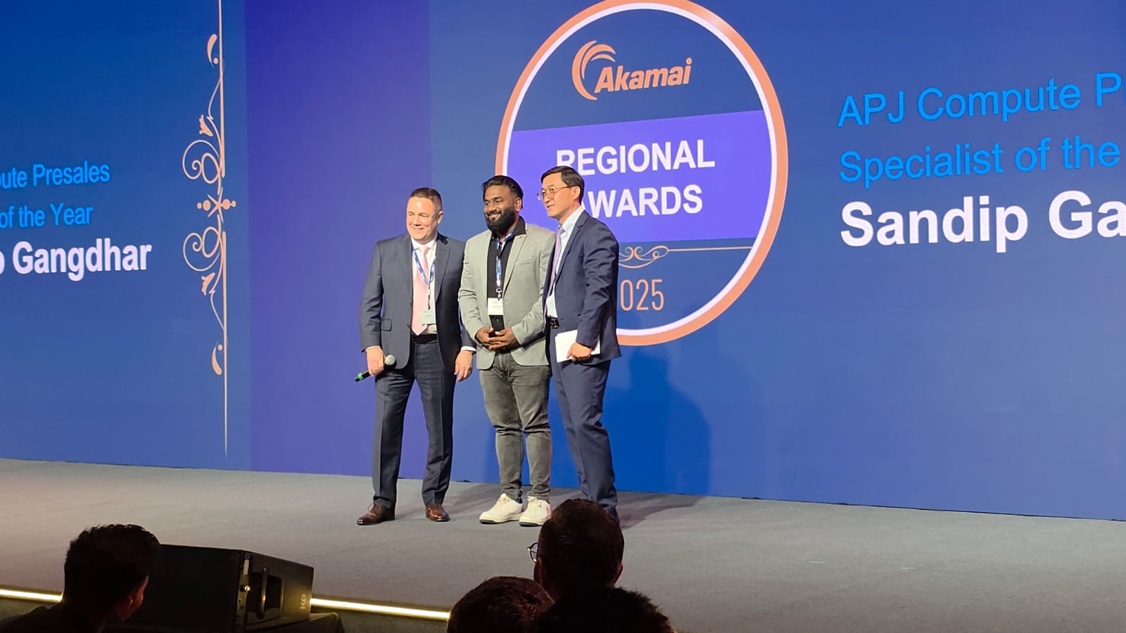 Receiving APJ Compute Pre-Sales Specialist of the Year Award